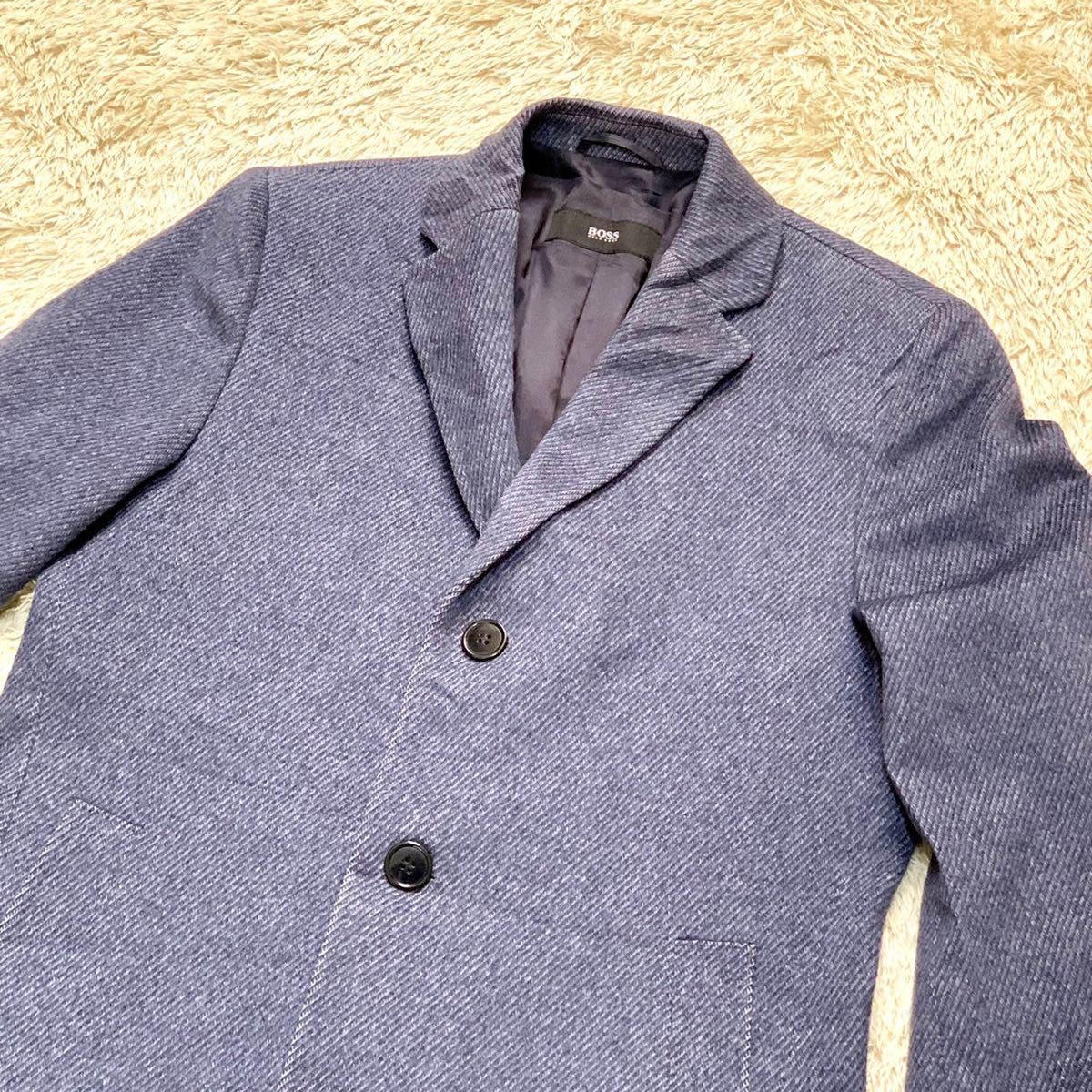 極上カシミヤ ヒューゴボス 最高峰の頂き HUGO BOSS チェスターコート ...