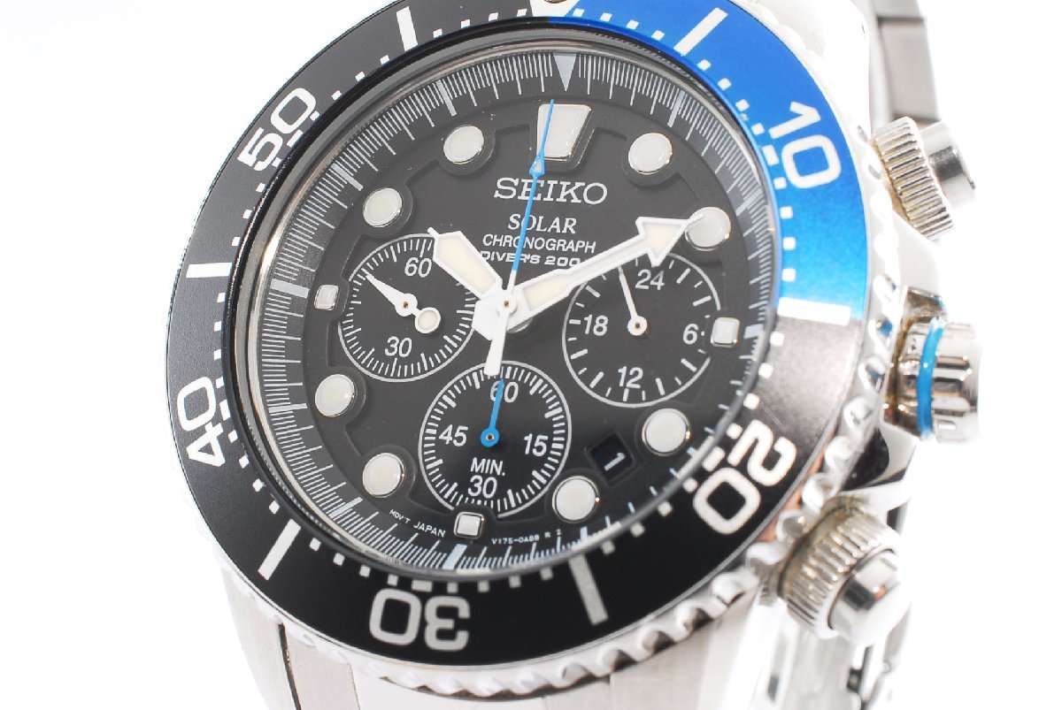 海外花系 SEIKO(セイコー)プロスペックス 美品 V175-0AD0 クロノ