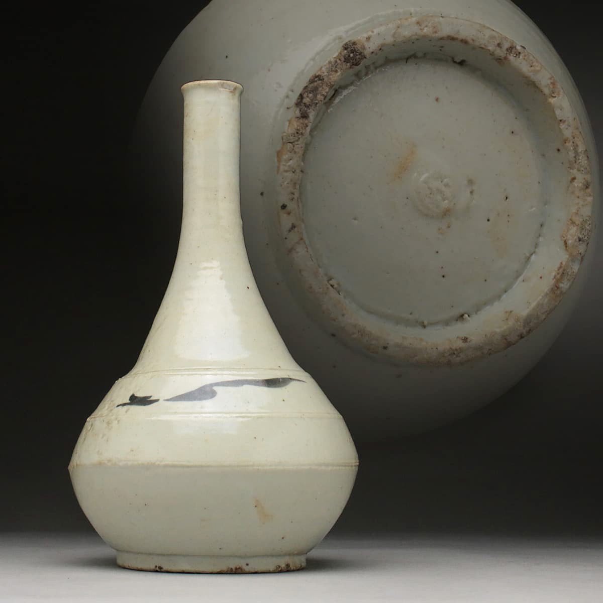 別注 韓国美術 ncck.org 李朝 龍の花瓶/李朝/韓青/呉須染付龍紋壺