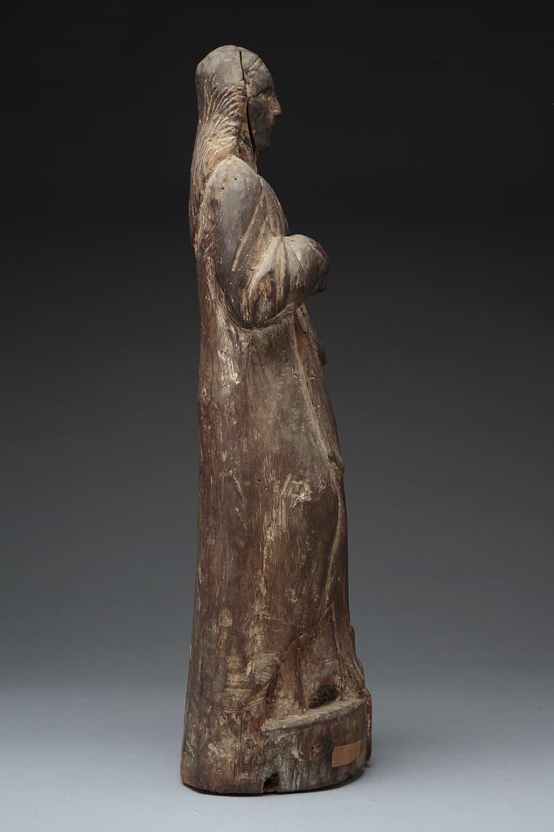 EH164 時代 神像 木彫聖母マリア像 高37cm 重865g・木雕加彩聖母瑪麗亞 