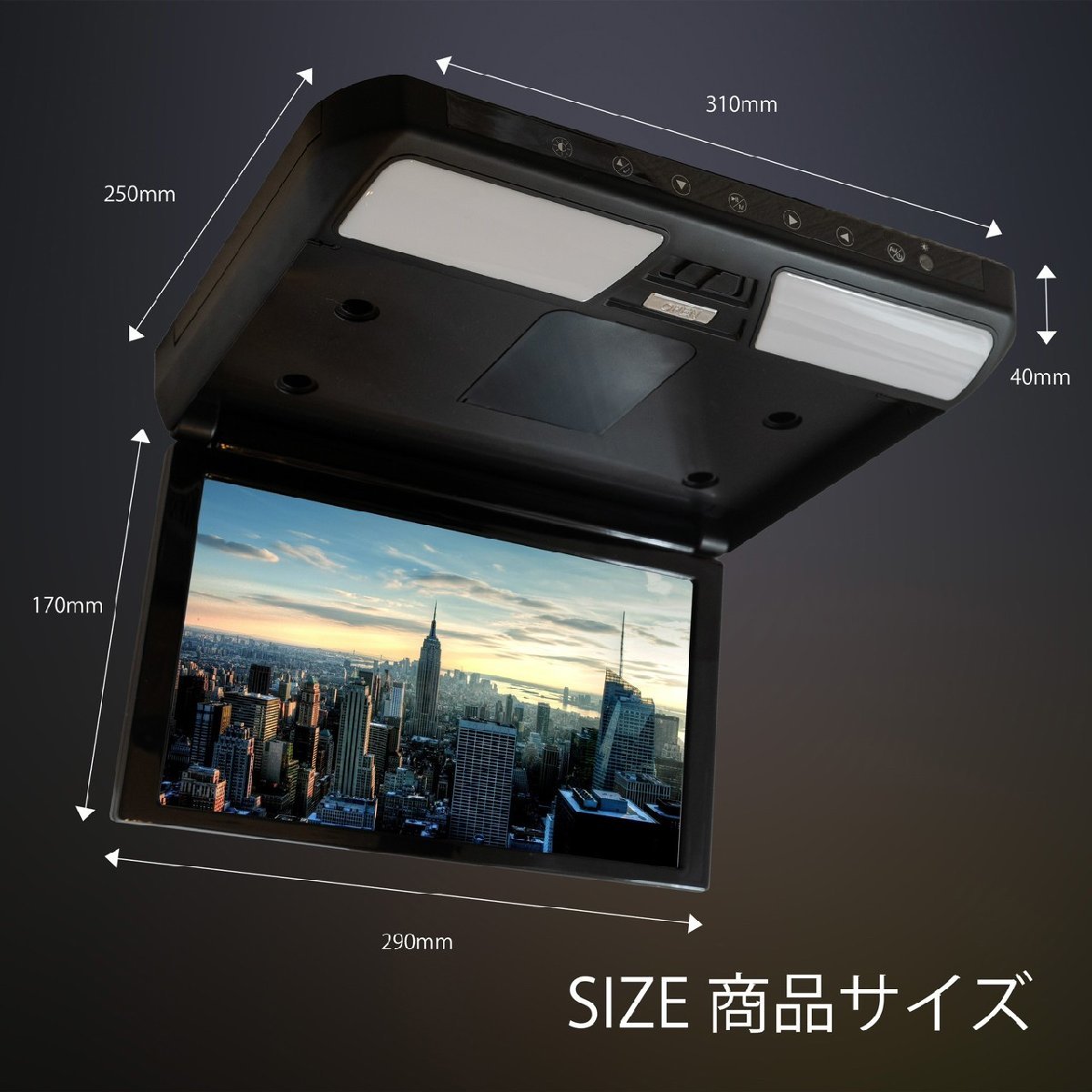 N-BOX custom flip down monitor Honda JF3/4 11.6 inch liquid crystal monitor + installation kit HDMI animation reproduction LED high resolution 