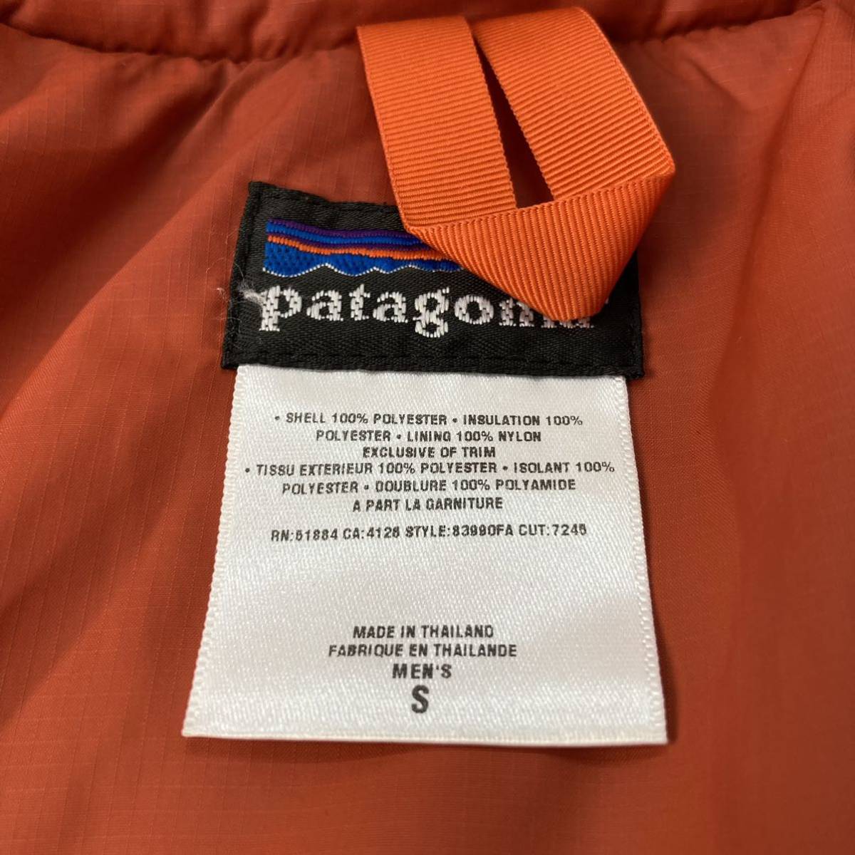 日本最大のブランド patagonia ダス メンズ XL L S オレンジ パフ