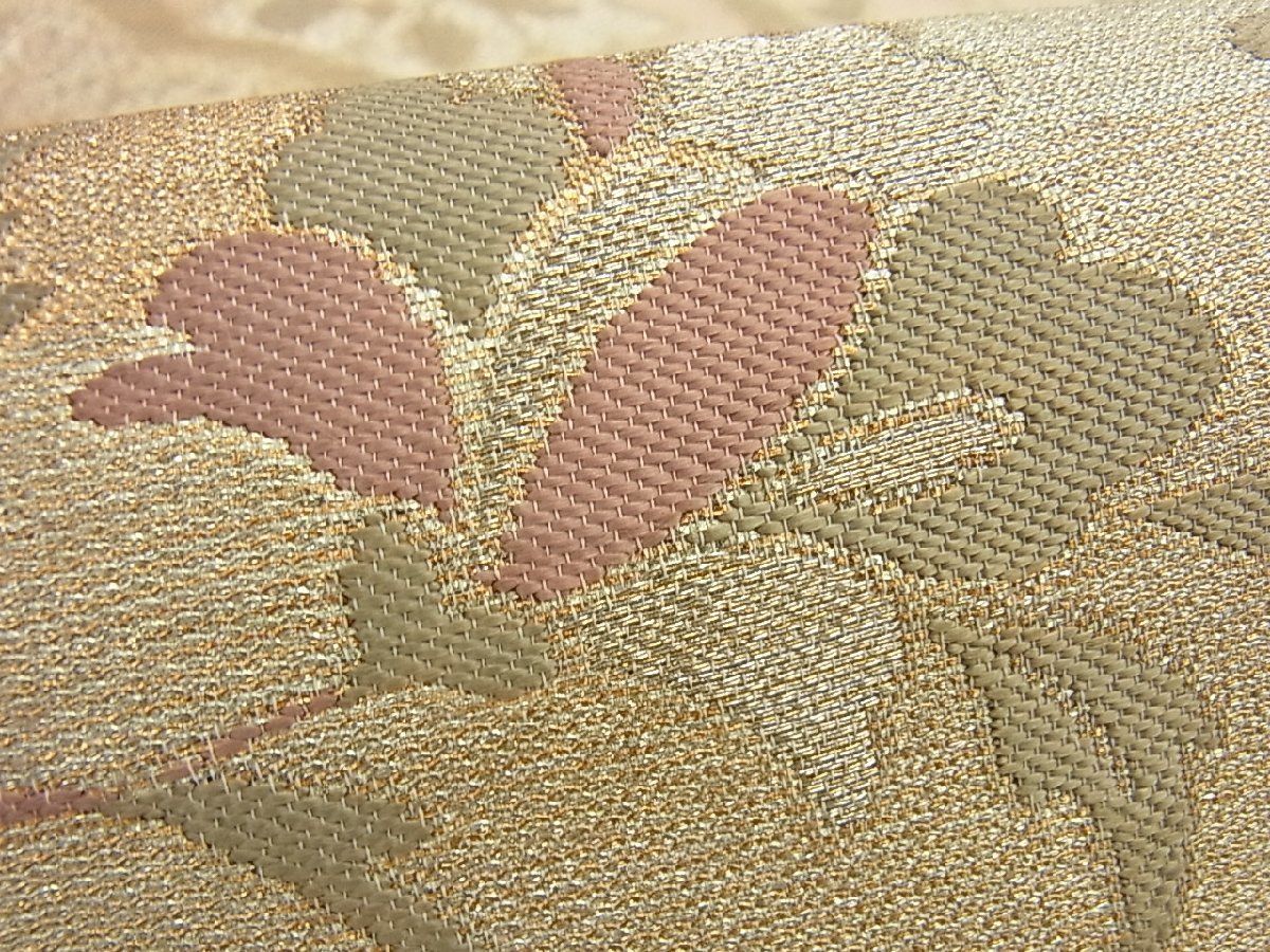 絶妙なデザイン 60x 着物 袋帯 山並みに松 紅葉 花文様 金糸 ilam.org