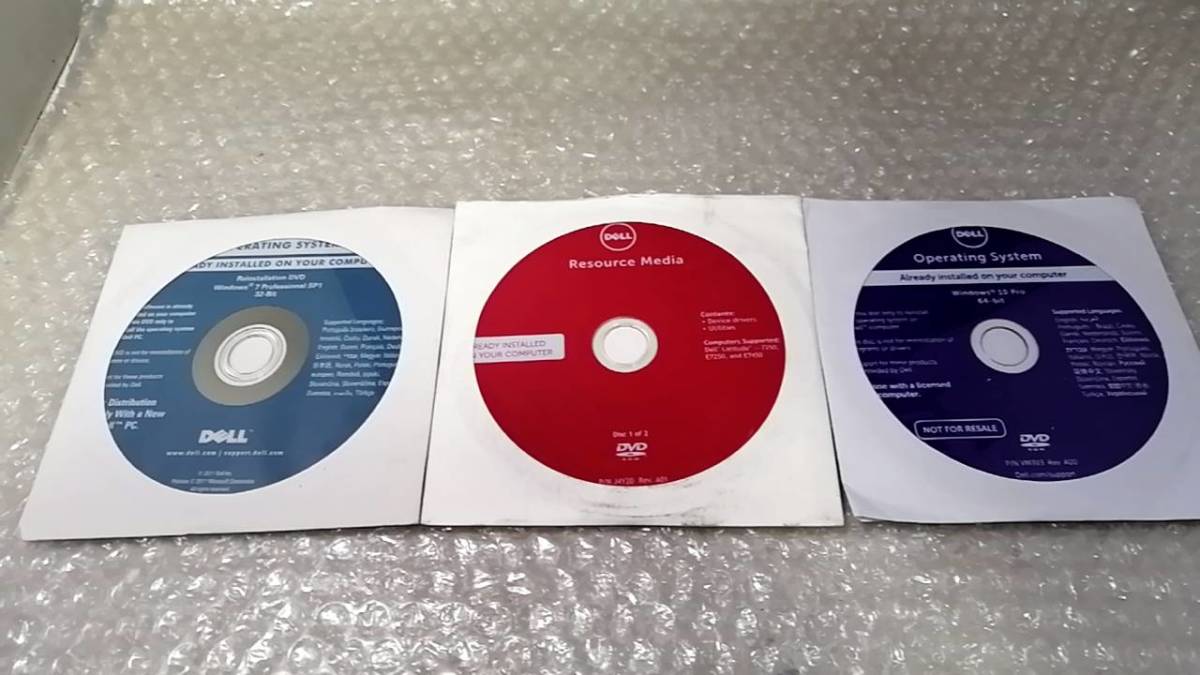 SB132 DELL Latitude 7250 E7250 E7450 + Windows10 Windows7 Professional リカバリ ドライバー ディスク DVD_画像1