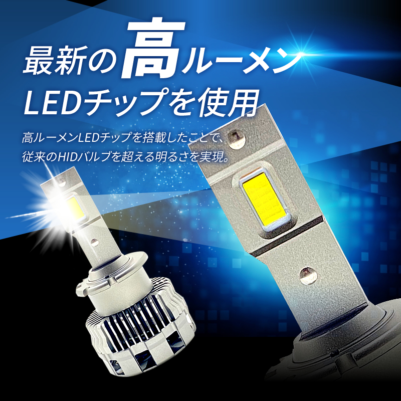 HIDより明るい○ スイフト / ZC / DZ72S / 32S (H23.11～H28.11) D2S 純正HID LED化 交換 爆光 LEDヘッドライト バルブ_画像4