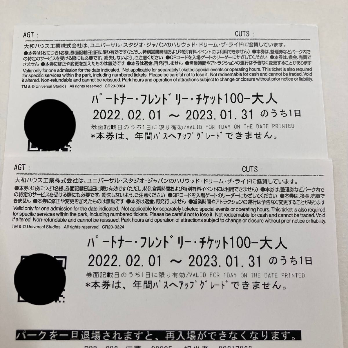 当日発送可】ユニバーサルスタジオジャパンチケット 1DAYペアチケット