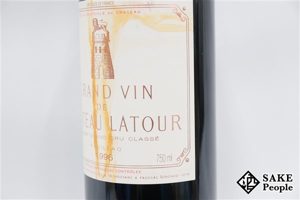 □注目! シャトー・ラトゥール 1996 750ml 12.5% フランス ボルドー ...