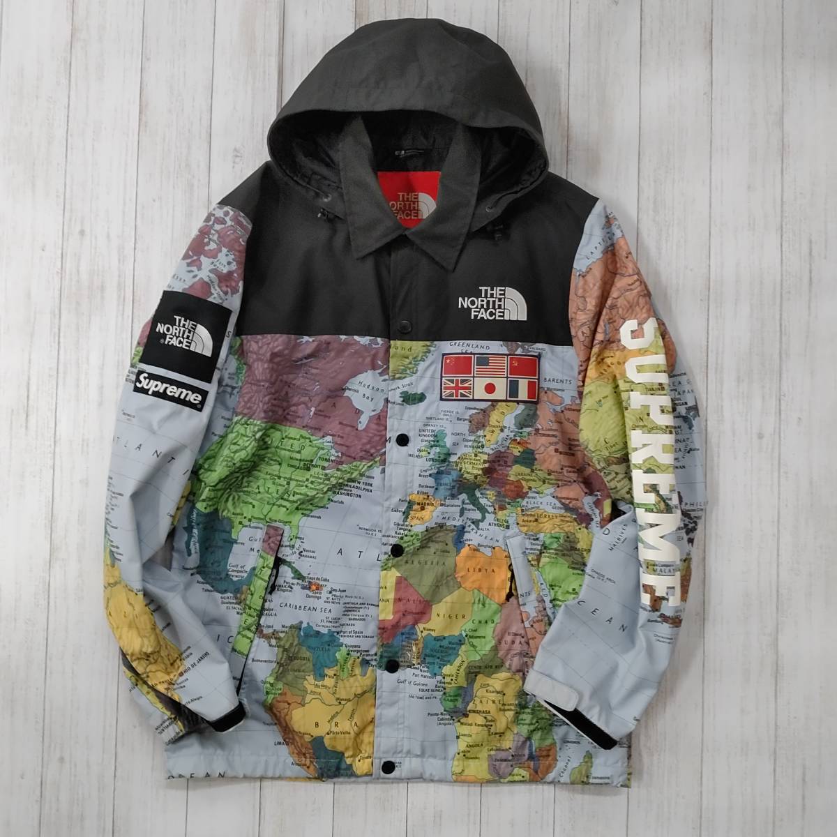 Supreme×THE NORTH FACEシュプリーム×ノースフェイス/14S/S EXPEDITION COACHES JKT/エクスペディションコーチジャケットマップ柄/正規品