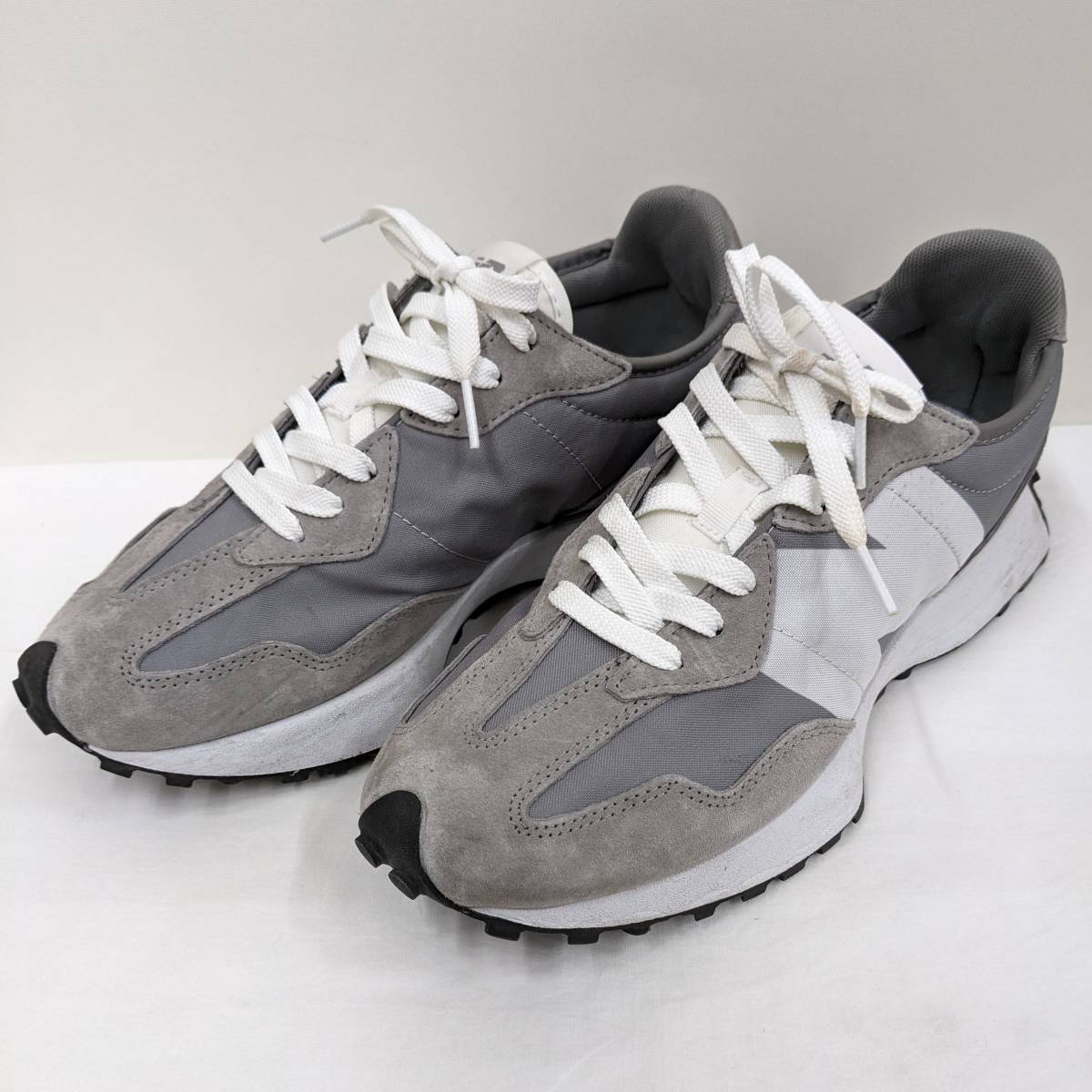 NEW BALANCE/ニューバランス/LEATHER PRIMARY PACK/MS327SAC/スニーカー/ピッグスキンスエード×レザー/ビッグNロゴ/SIZE 26.5