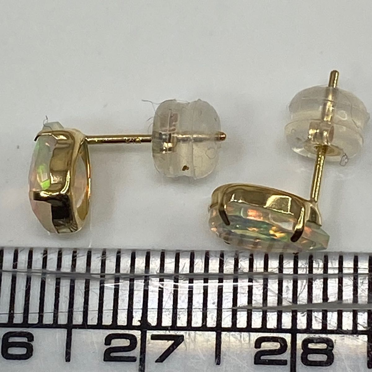 k18YG AU750 18金天然オパール しずく ピアス | noonanwaste.com