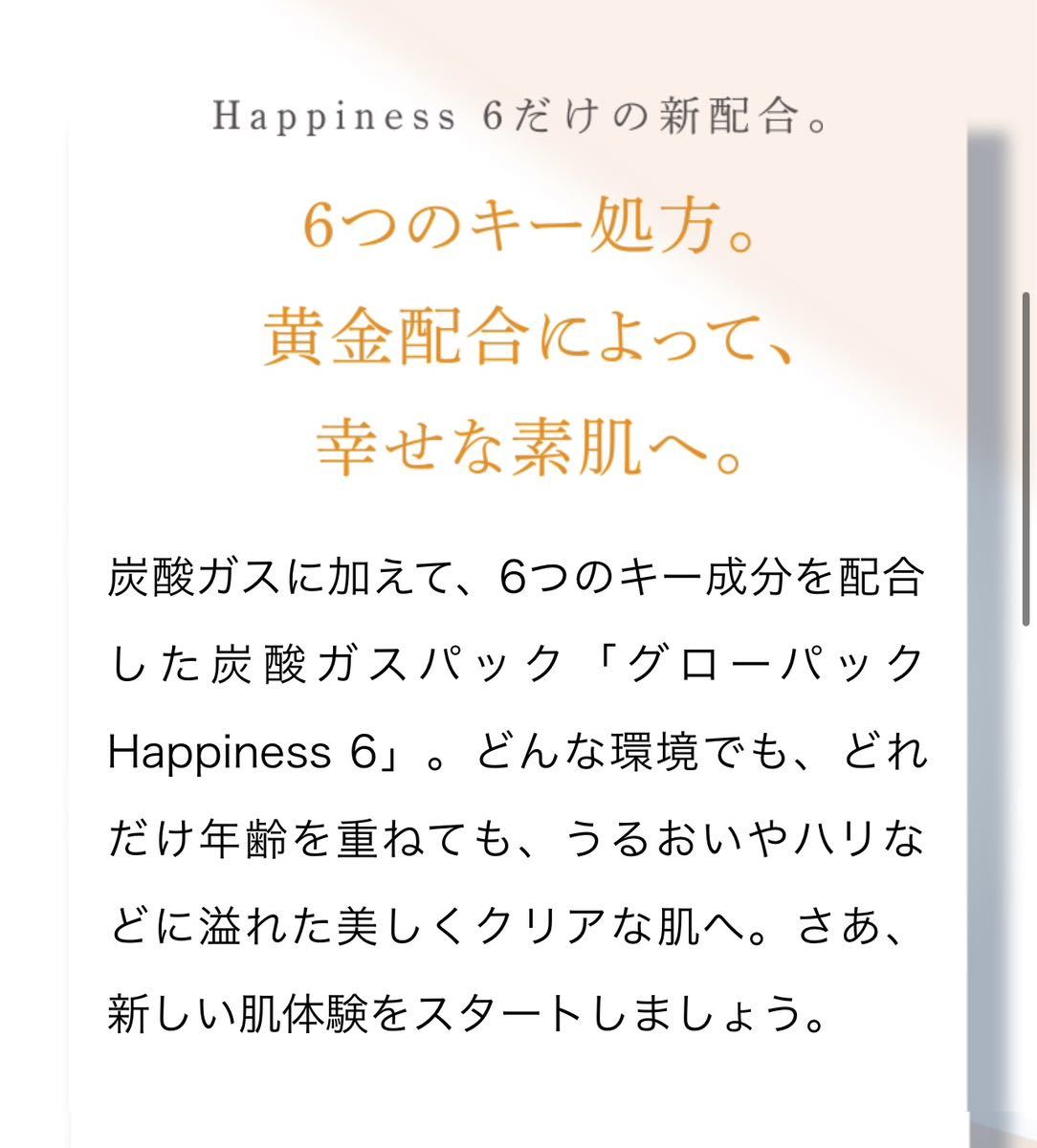 【送料無料】現在商品★大人気☆エニシーグローパックハピネス6★6回分★お試し☆新品未使用☆美肌★炭酸ガスパック★炭酸★Hapiness6