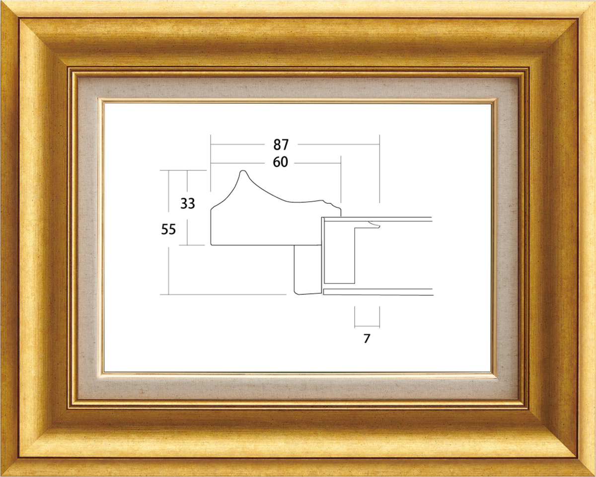 額縁　油絵 油彩額縁 8167-TO ゴールド M0号_画像1