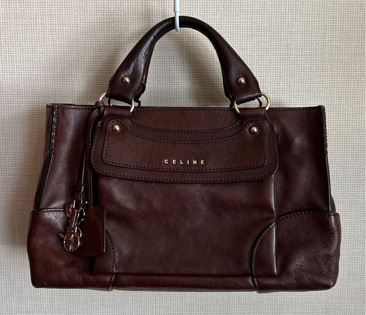 CELINE/セリーヌ カーフレザー ブギーバッグ チャーム付き