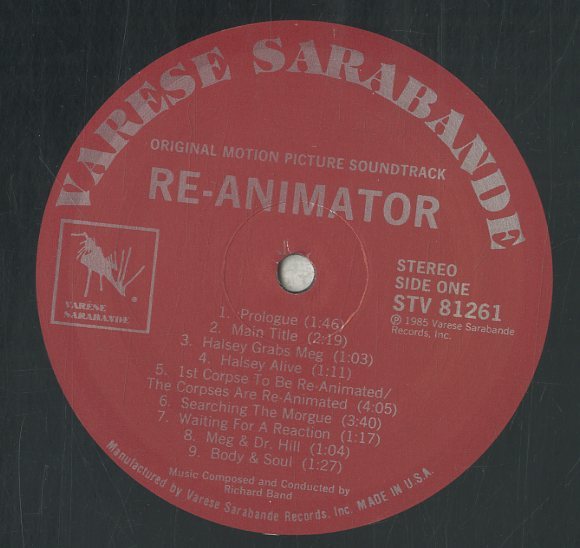 A00532050/LP/リチャード・バンド Re-Animator OST ZOMBIO 死霊のしたたり  1985年・STV-81261・サントラ(中古)のヤフオク落札情報