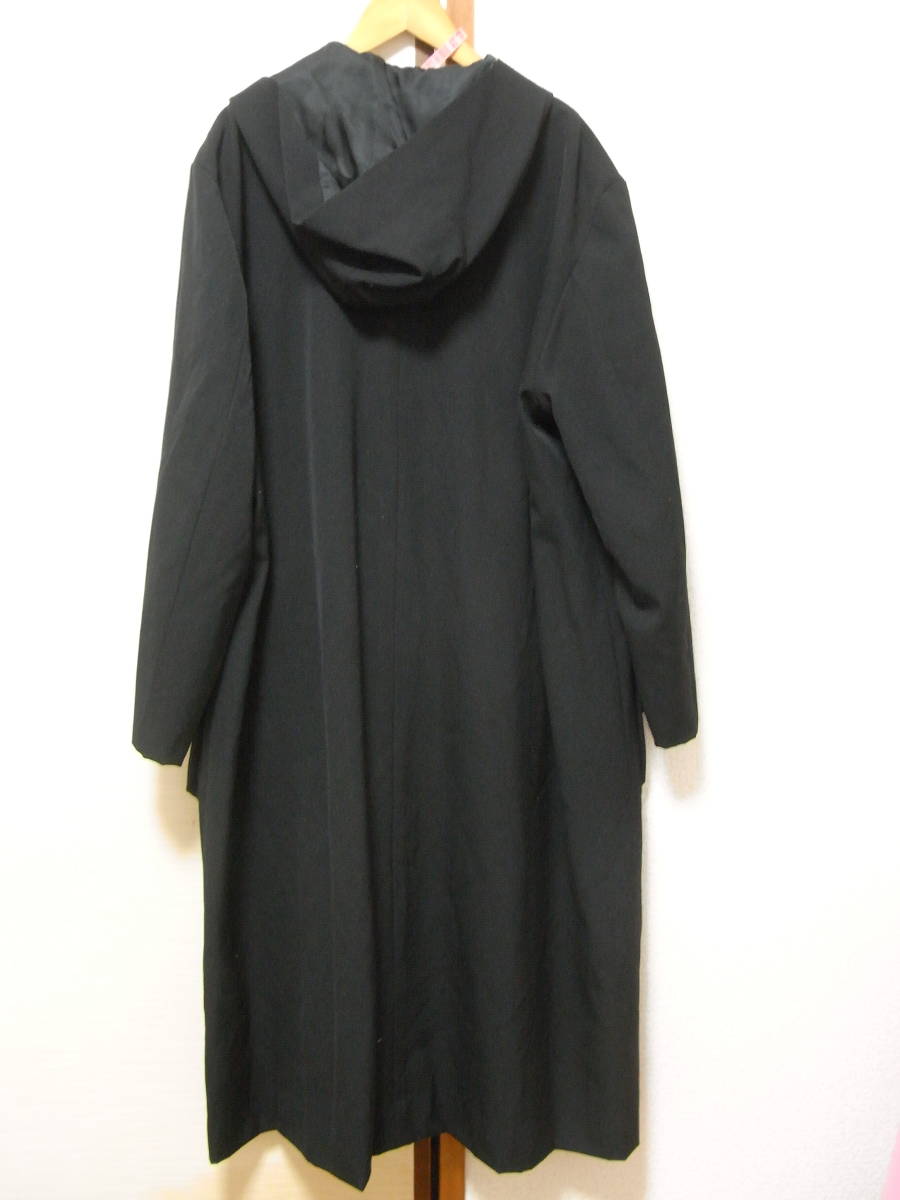 bajra バジュラ ロングコート マントコート フード付きコート フルジップコート 黒 メンズ 日本製_画像2
