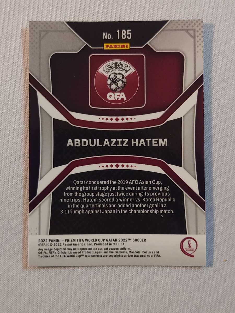ABDULAZIZ HATEM #185 PANINI PRIZM FIFA WORLD CUP QATAR 2022 カード アブドゥラジズ・ハーティム ワールドカップ カタール RC_画像2