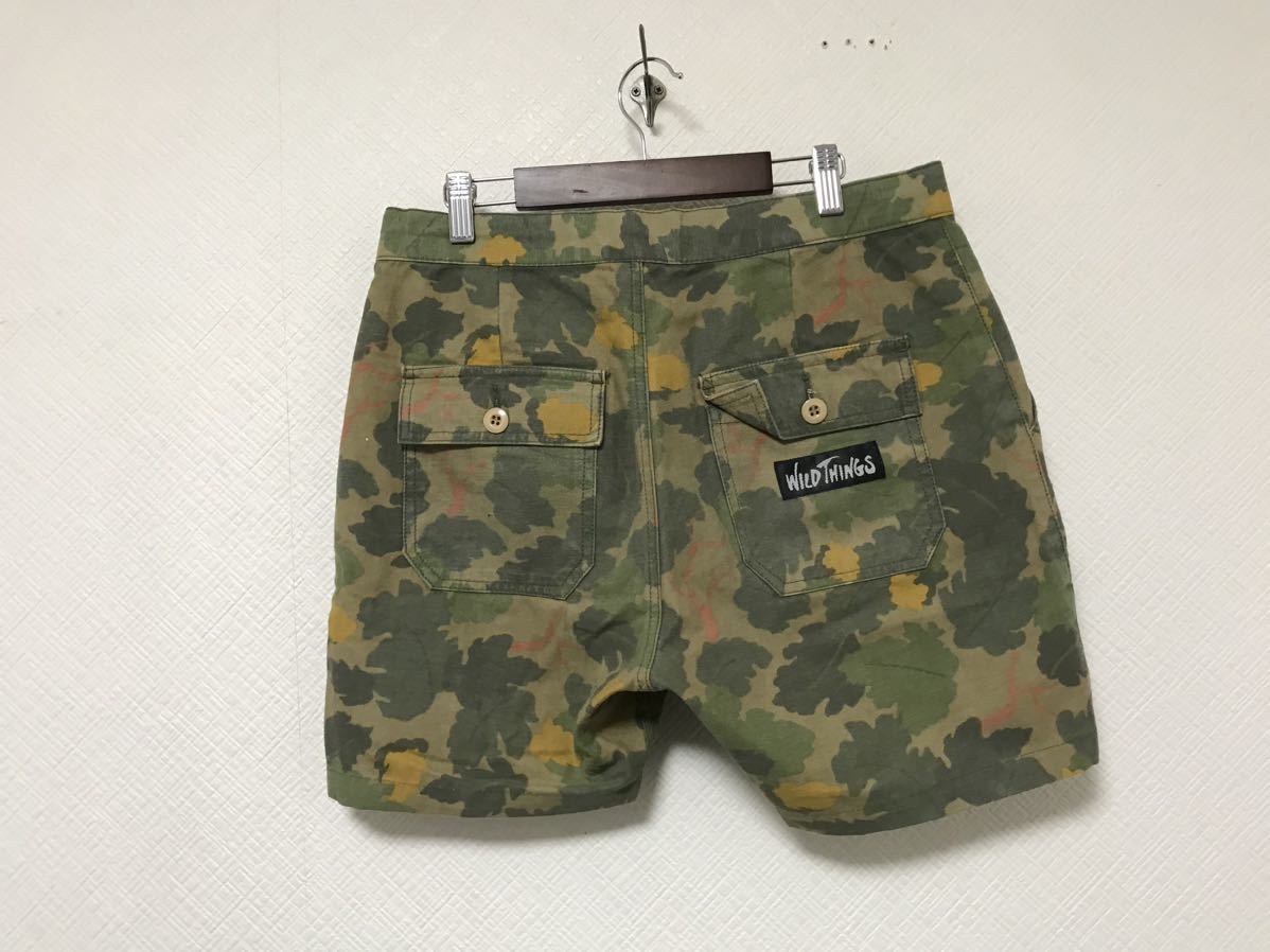 本物ワイルドシングスWILDTHINGSコットンカモフラ迷彩柄ショート 本物ワイルドシングスWILDTHINGSコットンカモフラ迷彩柄ショート