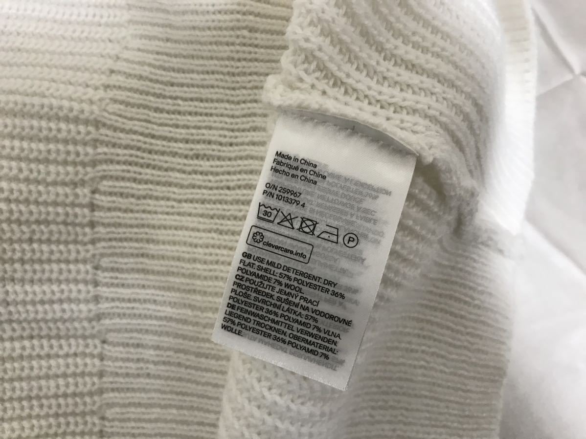  новый товар не использовался подлинный товар H and M H&M вязаный V шея жилет лучший свитер мужской Surf деловой костюм American Casual милитари L белый белый 