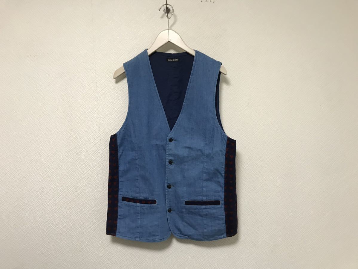 【上品】 本物ボヘミアンズBohemiansコットンデニムジレベストショートハーフパンツセットアップメンズアメカジビジネススーツ青ブルーM2日本製 Mサイズ 【上品】 本物ボヘミアンズBohemiansコットンデニムジレベストショートハーフパンツセットアップメンズアメカジビジネススーツ青ブルーM2日本製 Mサイズ