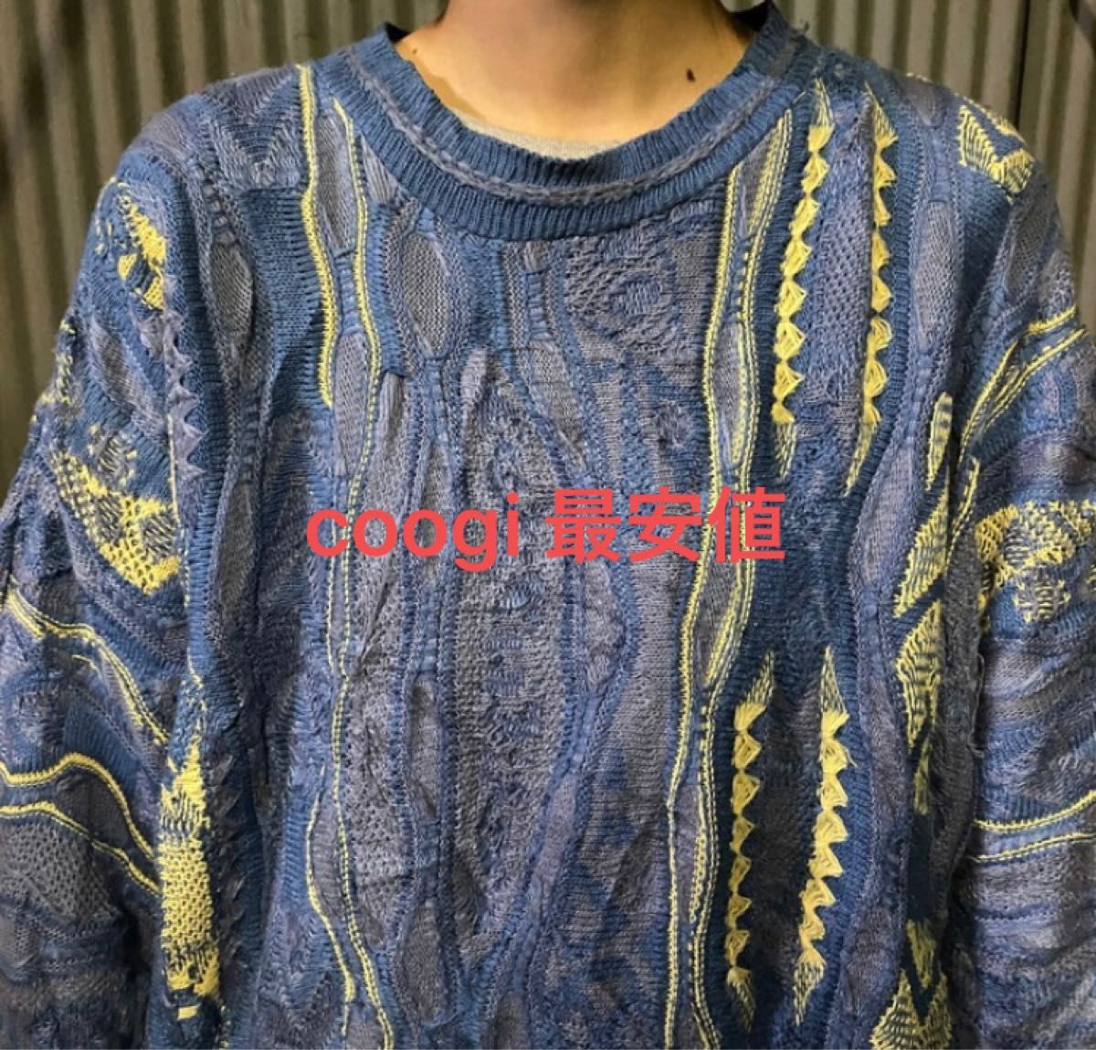 幻の1点モノ】coogi クージー 立体 編込み 3Dニット 即完売モデル