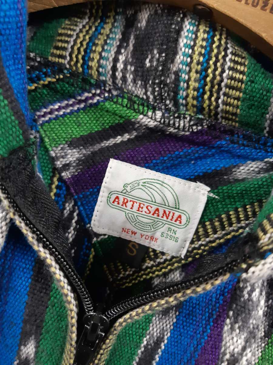 SALE！売り切り！ARTESANIA ジップアップ　ジャケット　パーカー　ネイティブ織り　アルテサニア　民族　ガテマラ　グァテマラ　ネイティブ_画像6