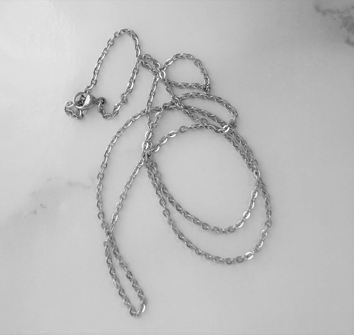  adzuki bean chain necklace 65cm 2mm silver stainless steel red beans chain men's 