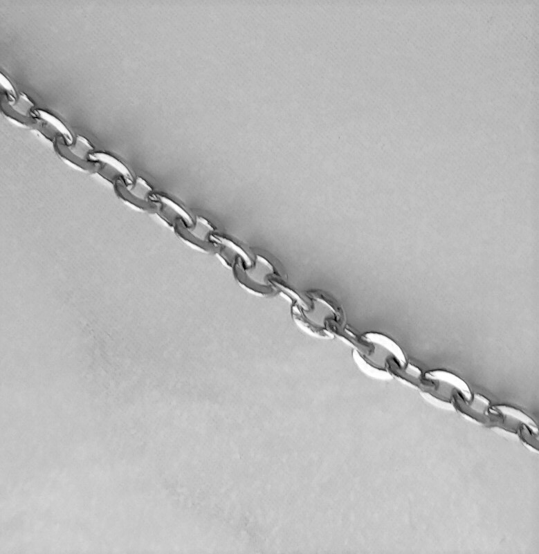  adzuki bean chain necklace 65cm 2mm silver stainless steel red beans chain men's 