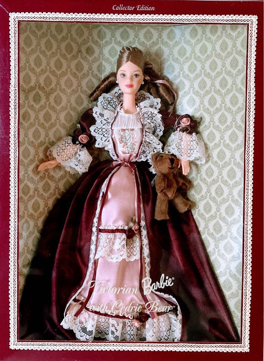 ★バービー人形 ヴィクトリアン バービーVictorian Barbie with Cedric Bear★未開封品 テディベア