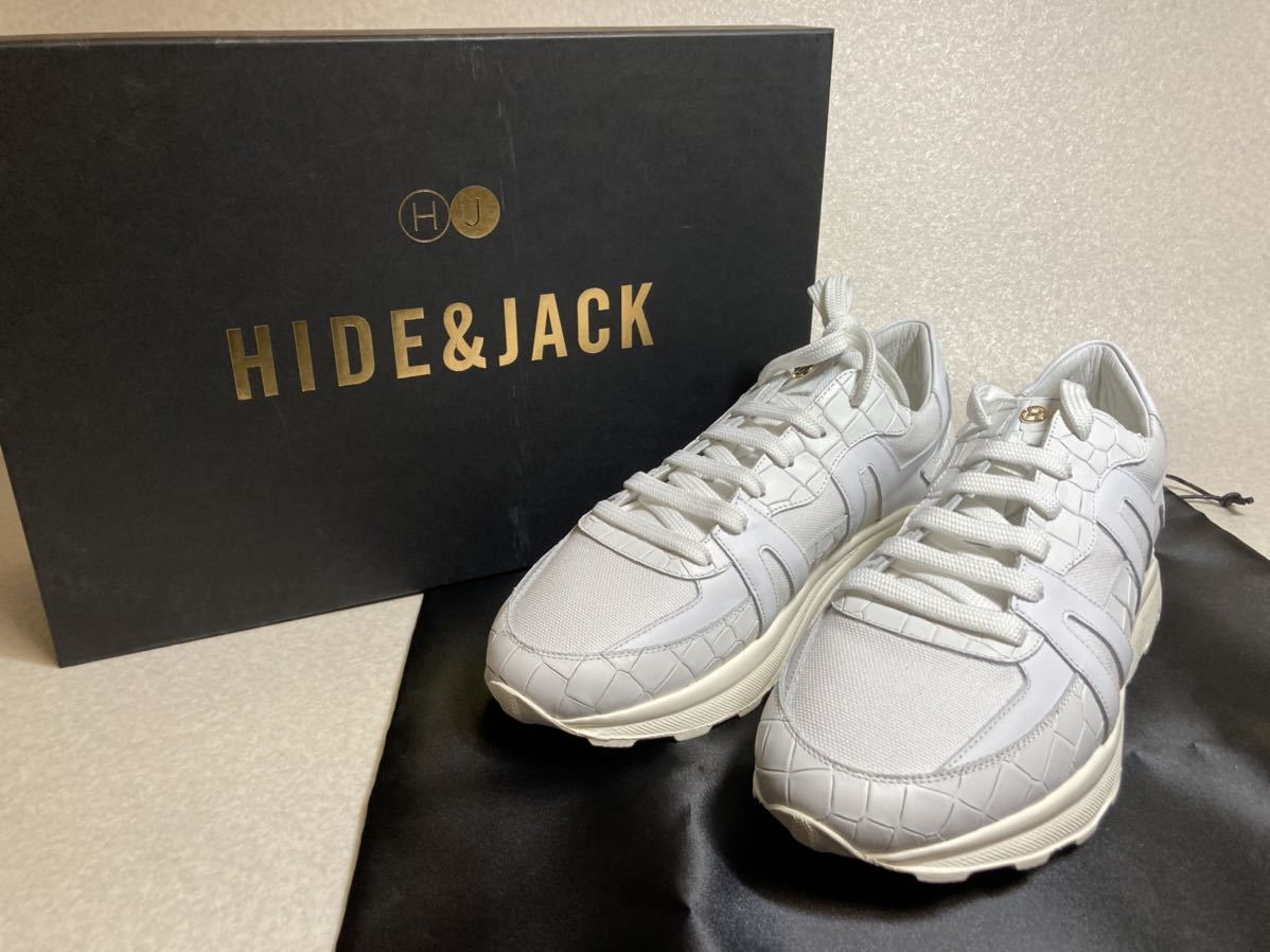 新品　ハイド＆ジャック／ＨＩＤＥ＆ＪＡＣＫ（伊）　大人のスニーカー４１白　定番【ジェット】２５．５～２６ｃｍ位　　定価４．３万円_画像1