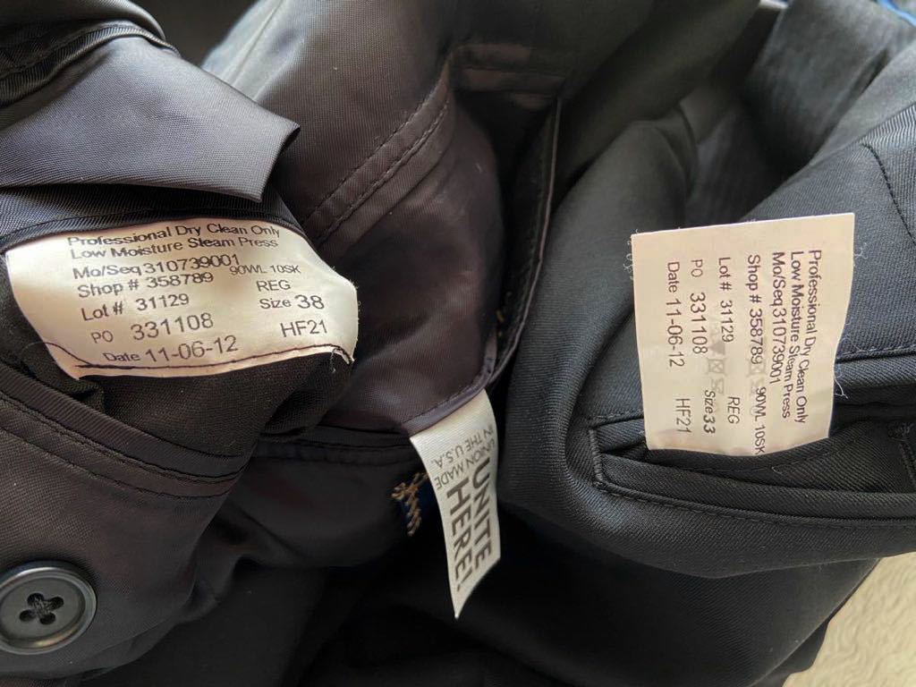 美品 USA製 Brooks Brothers size38REG ブラックスーツ ウールスーツ