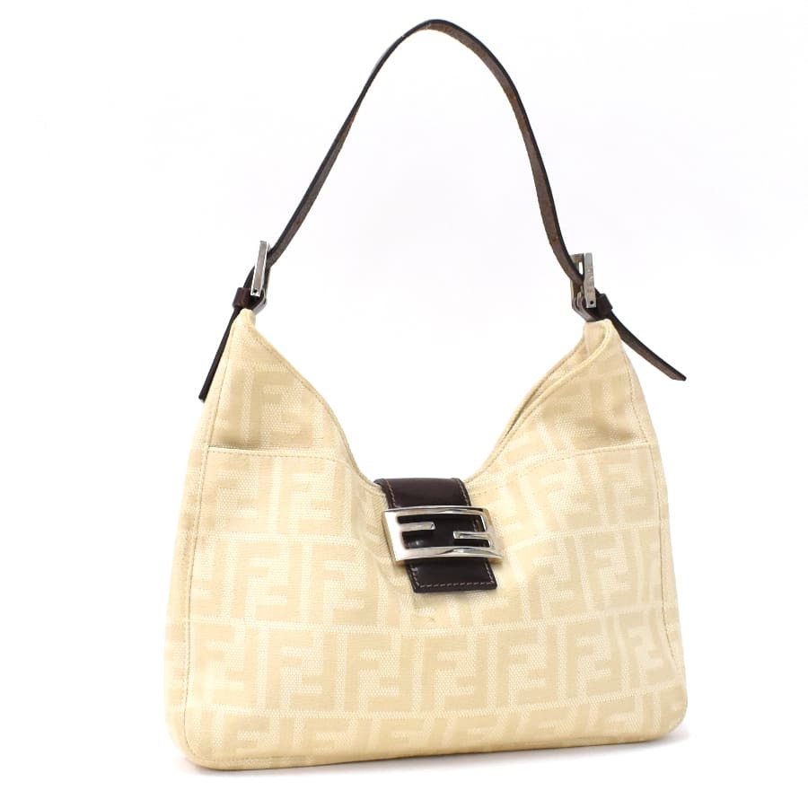 1円 極美品 FENDI フェンディ ハンドバッグ マンマバケット ズッカ柄