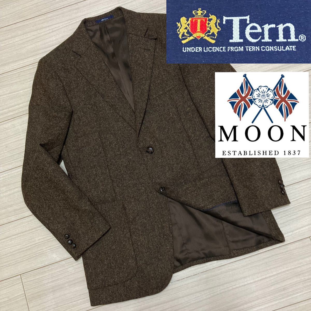 美品 Tern ターン MOON ライト ツイード テーラードジャケット 美品 Tern ターン MOON ライト ツイード テーラードジャケット