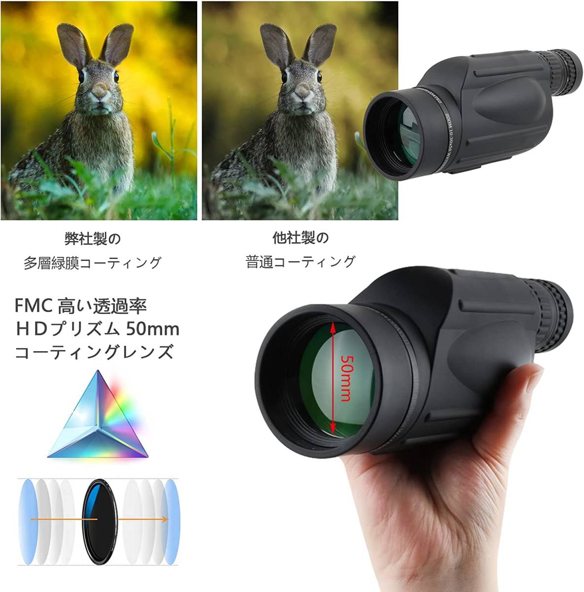 10-30X50mm height magnification monocle telescope BAK4 Polo p rhythm type FMC lens in stock portable waterproof concert hunting bird-watching 