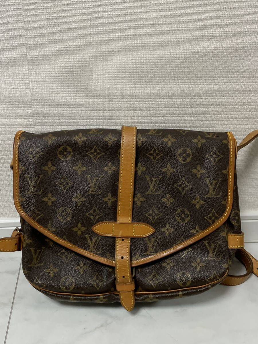 激安本物 ルイ ヴィトン LOUIS VUITTON モノグラム ソミュール30