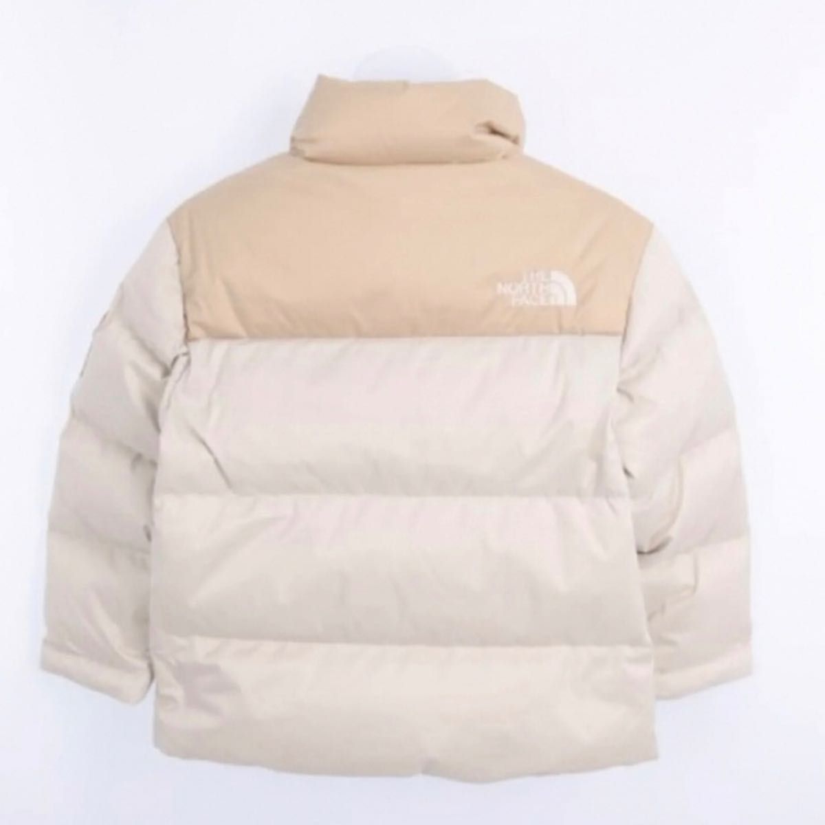 【新品タグ付き】ノースフェイス NUPTSEダウンジャケットキッズ ベージュ 150 THE NORTH FACE