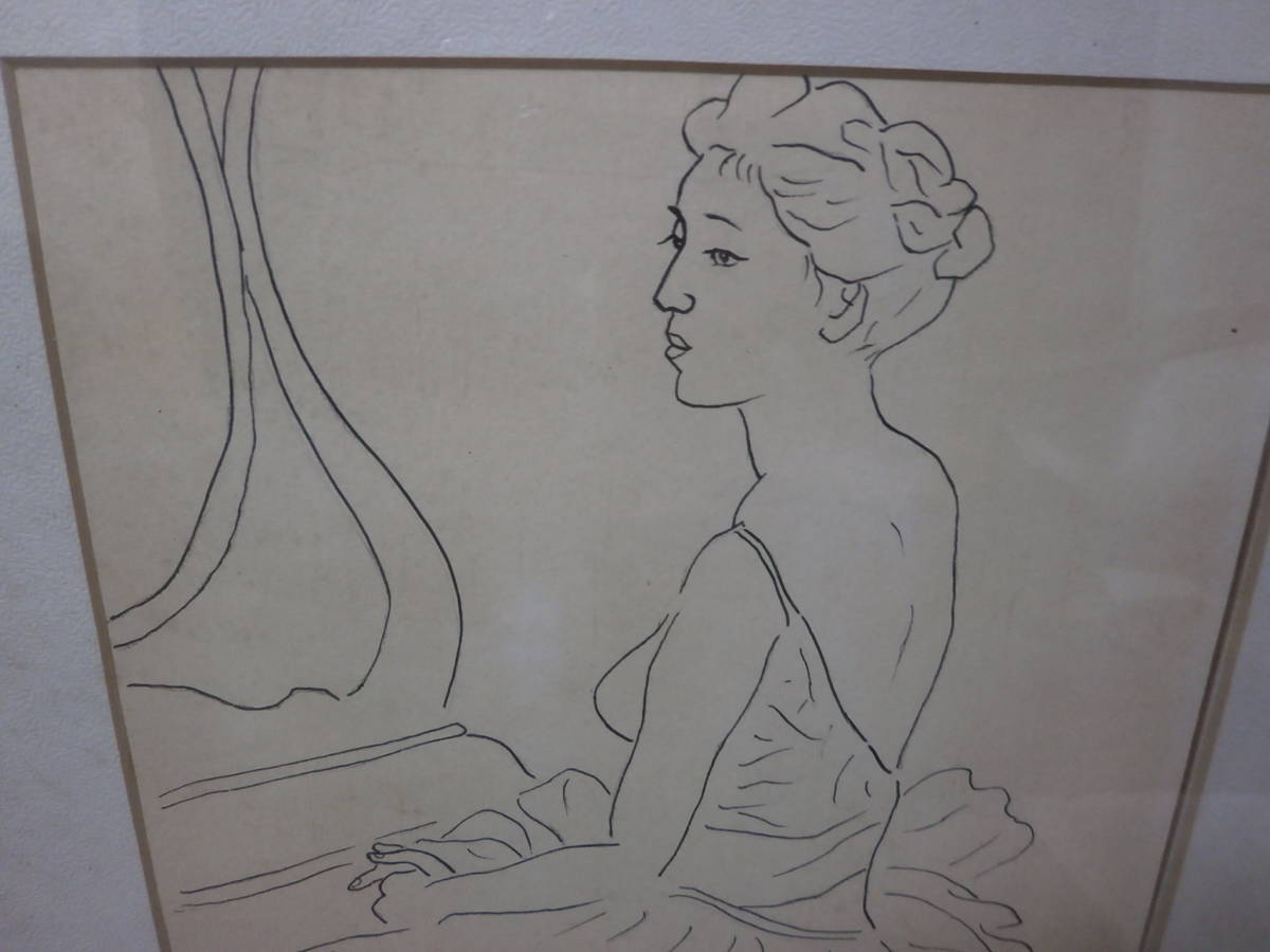 鉛筆画 デッサン バレエ 女性 準備する 控室 作者不詳の画像2