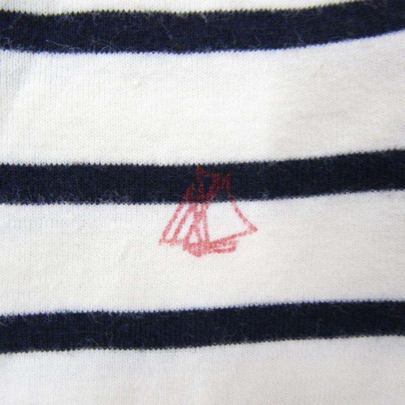 プチバトー 半袖ロンパース ボーダー 肌着 トップス 女の子用 86サイズ 紺白 ベビー 子供服 PETIT BATEAU_画像6