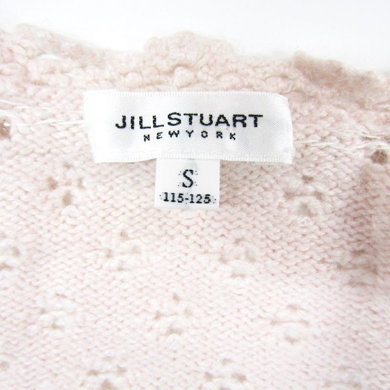  Jill Stuart braided knitted long sleeve cardigan bolero for girl S115-125 rank size pink ivory Kids child clothes JILL STUART