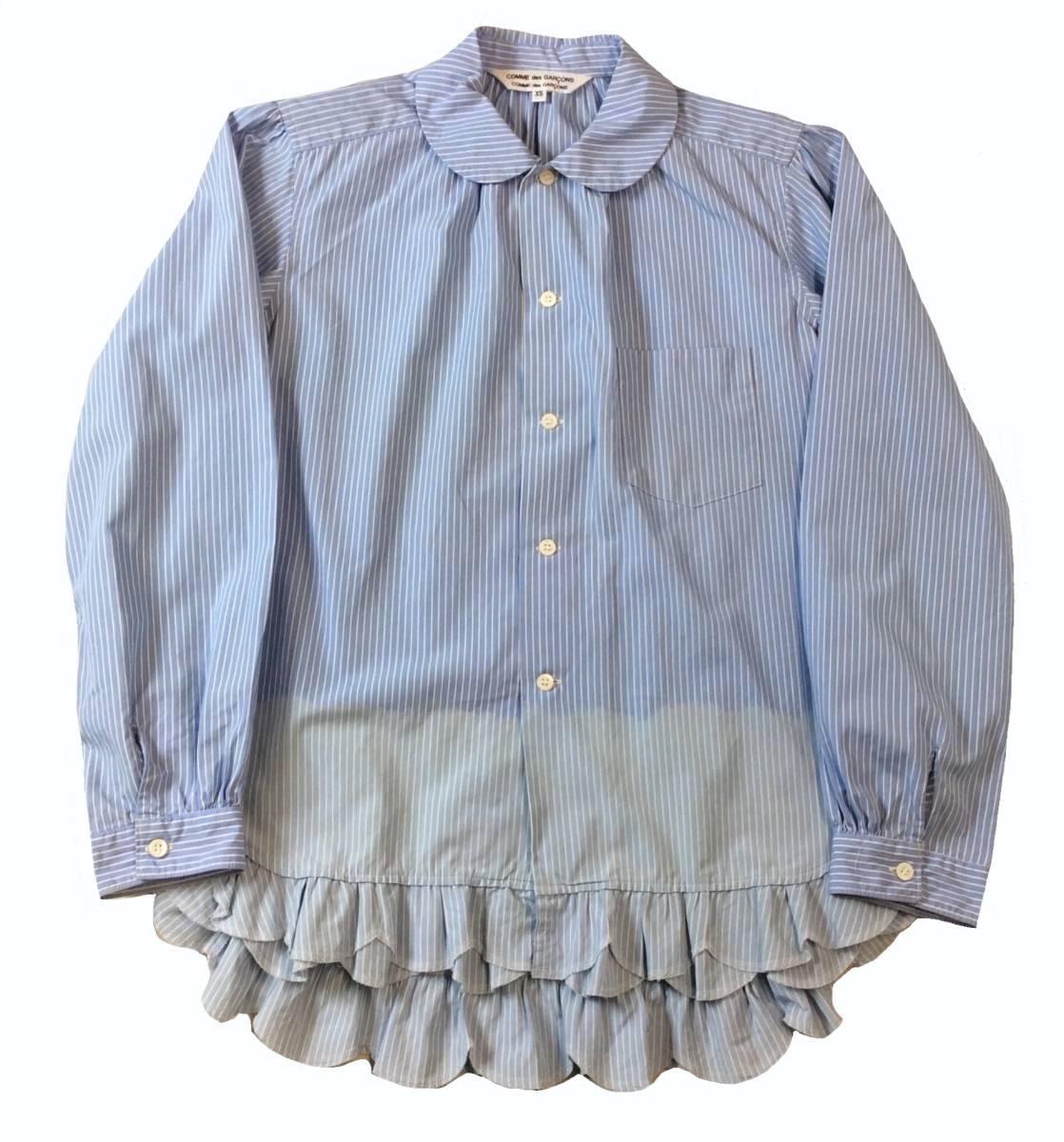 22AWコムデギャルソンコムデギャルソン チュール付きTシャツ フリル
