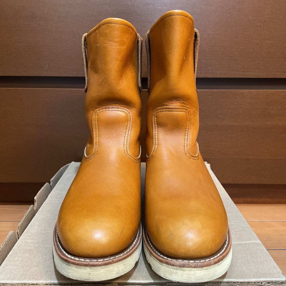 廃盤 復刻刺繍犬タグ REDWINGレッドウィング 9866 ペコスブーツ 8 5 E