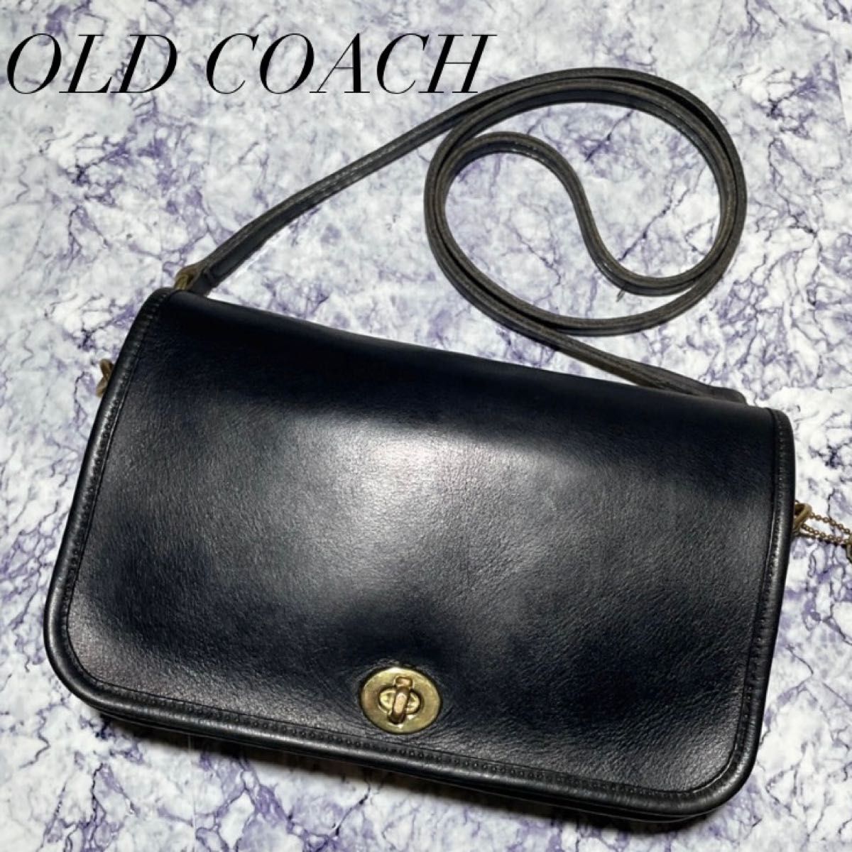 極美品 COACH オールドコーチ 黒 レザー ブラック ショルダー バック