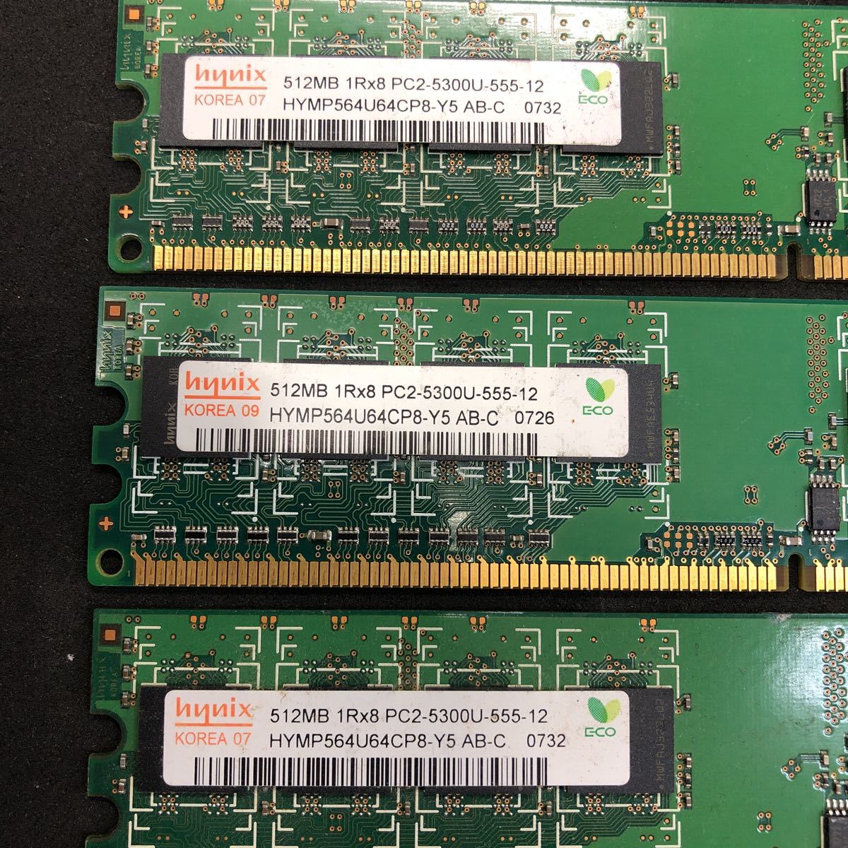 メモリ hynix PC2−5300U 512MB 3枚の画像2