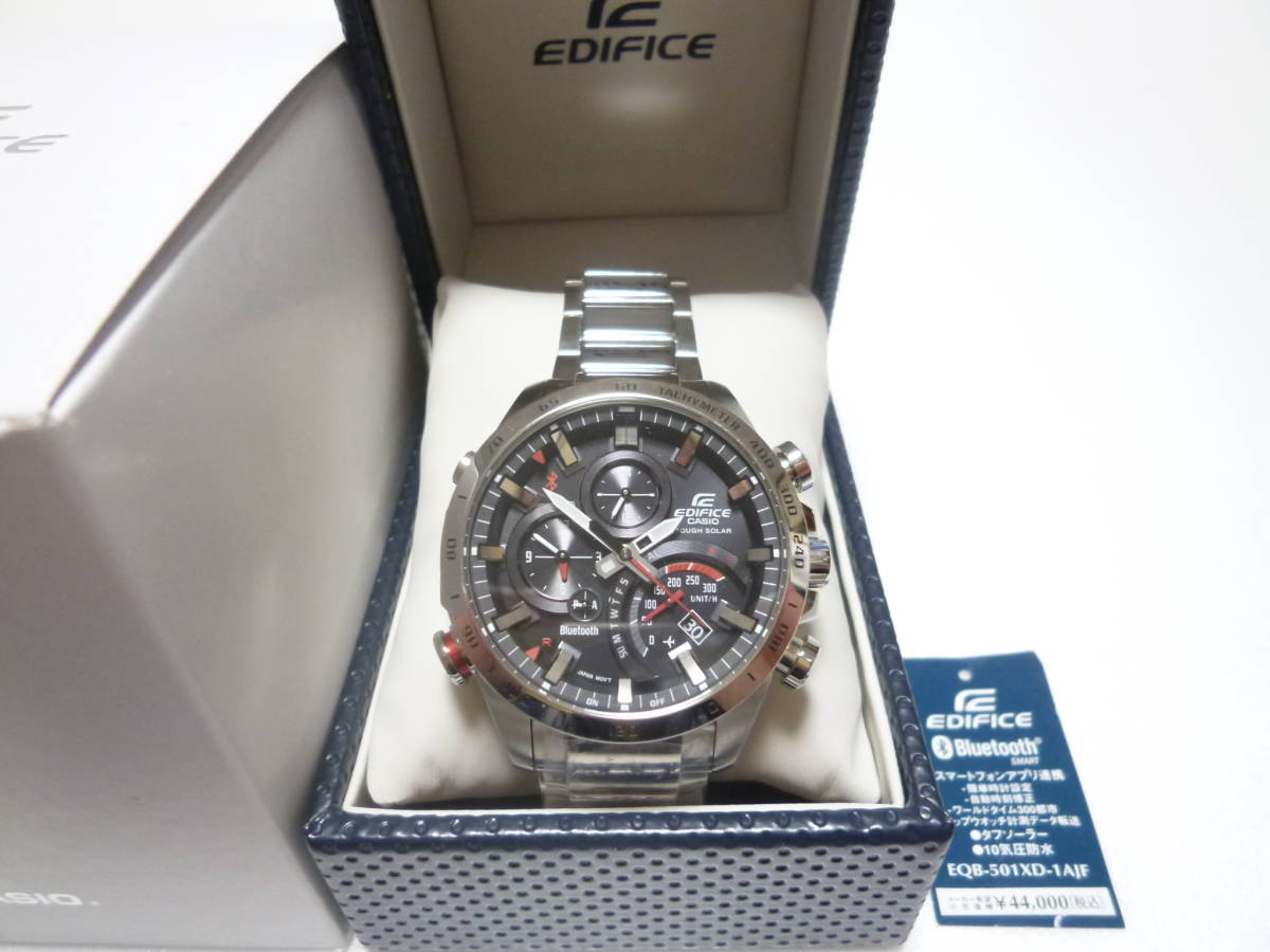  обычная цена 44000 иен! Casio Edifice EDIFICE EQB-501XD-1AJF солнечный Bluetooth смартфон ссылка не использовался!!