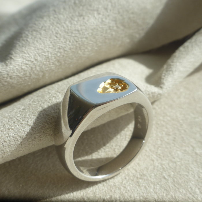 トムウッド （TOM WOOD） Mined Ring Small Diamond マインドリング シルバー 925 指輪 #56 16号  R74MLWD01S925-14K メンズ（新品）