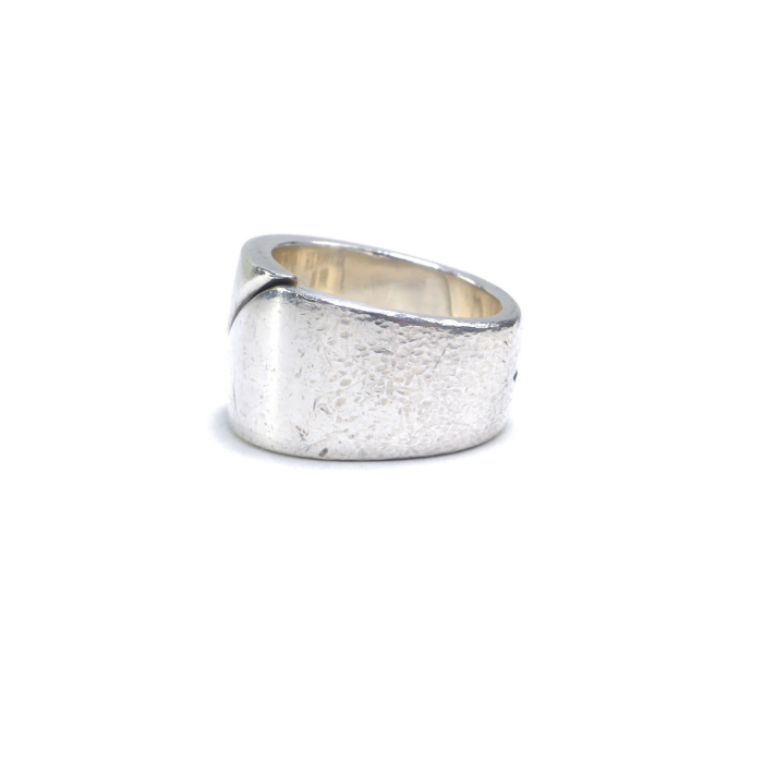  Hermes (HERMES) разрезной серебряное кольцо 925 Vintage кольцо #52( б/у )