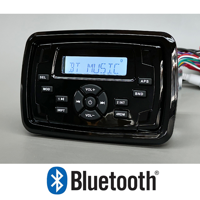 【即納】防水マリンオーディオ マリンデッキ USB Bluetooth ジェットスキー 水上バイク 船舶 バギー トライク 小型アンプ 管理番号[UH0612]