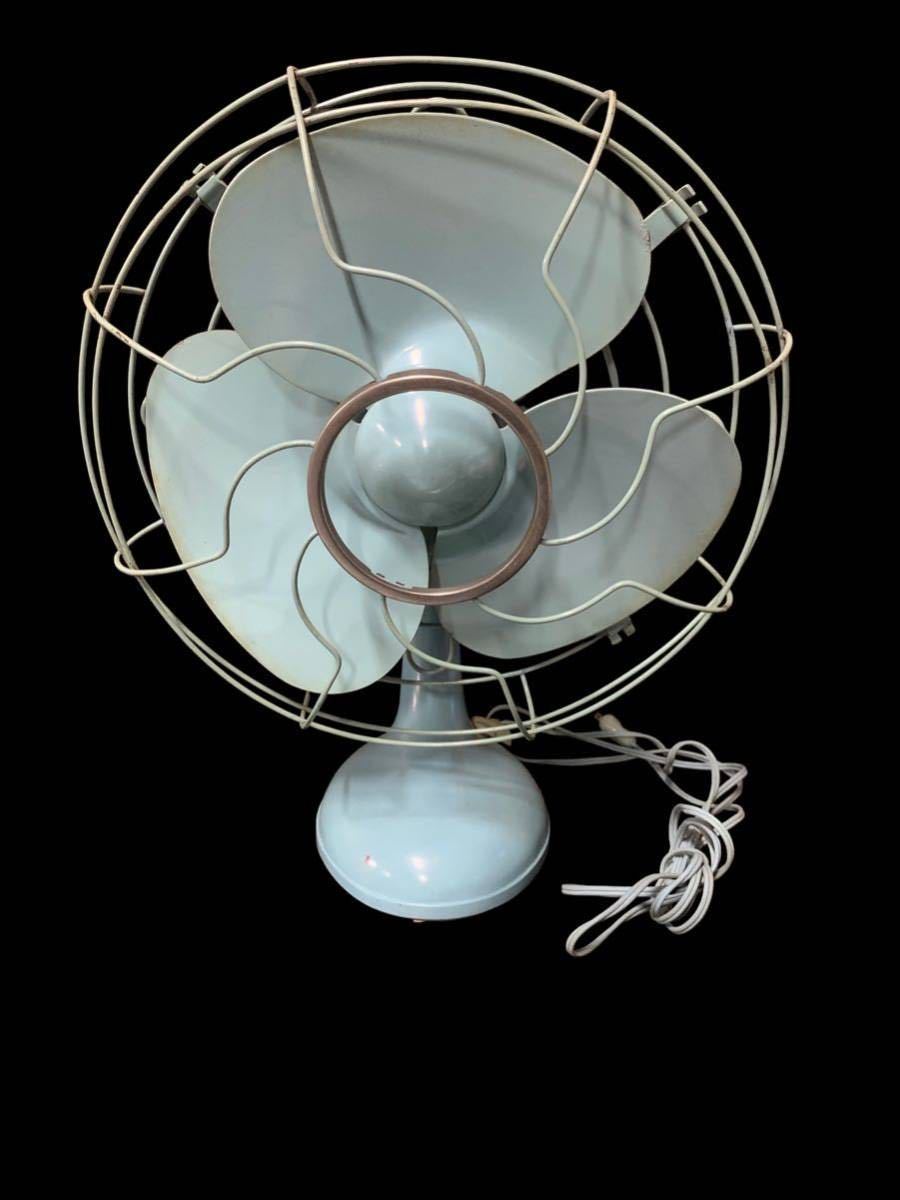 Y-492【通電○MITSUBISHI/AC ELECTRI FAN/高級扇/箱あり/3枚羽根/扇風機/アンティーク/昭和レトロ/三菱電機】の画像1