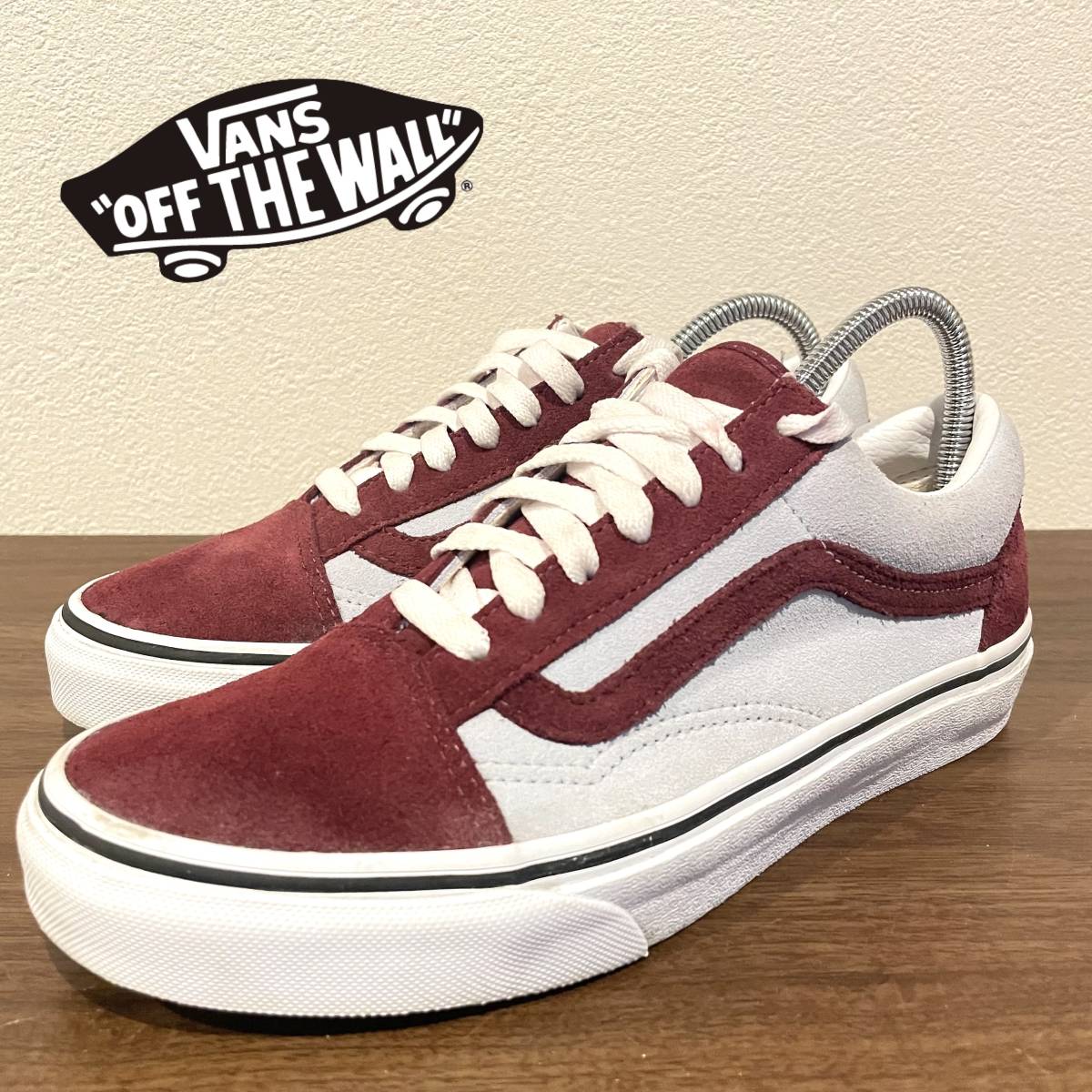 日本製/今治産 VANS/オールドスクール/レッド×ホワイト//レディース