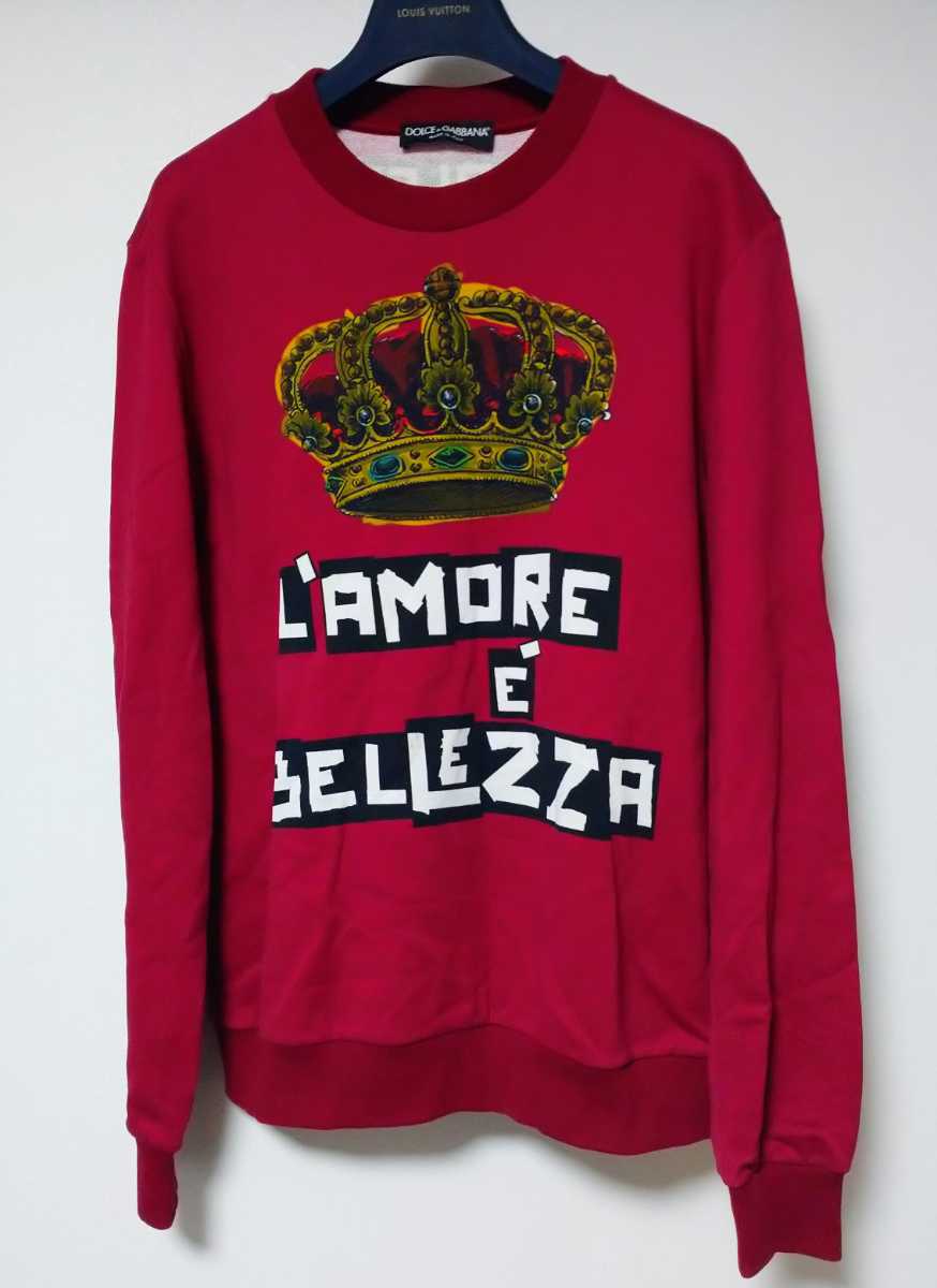 Dolce &amp; Gabbana Sweat Crown Pattern Red 48