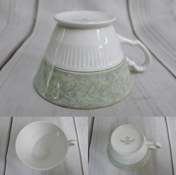 X595 時代物 東洋陶器 ティーポット シュガーポット クリーマー カップ＆ソーサー ビンテージ品/100の画像10